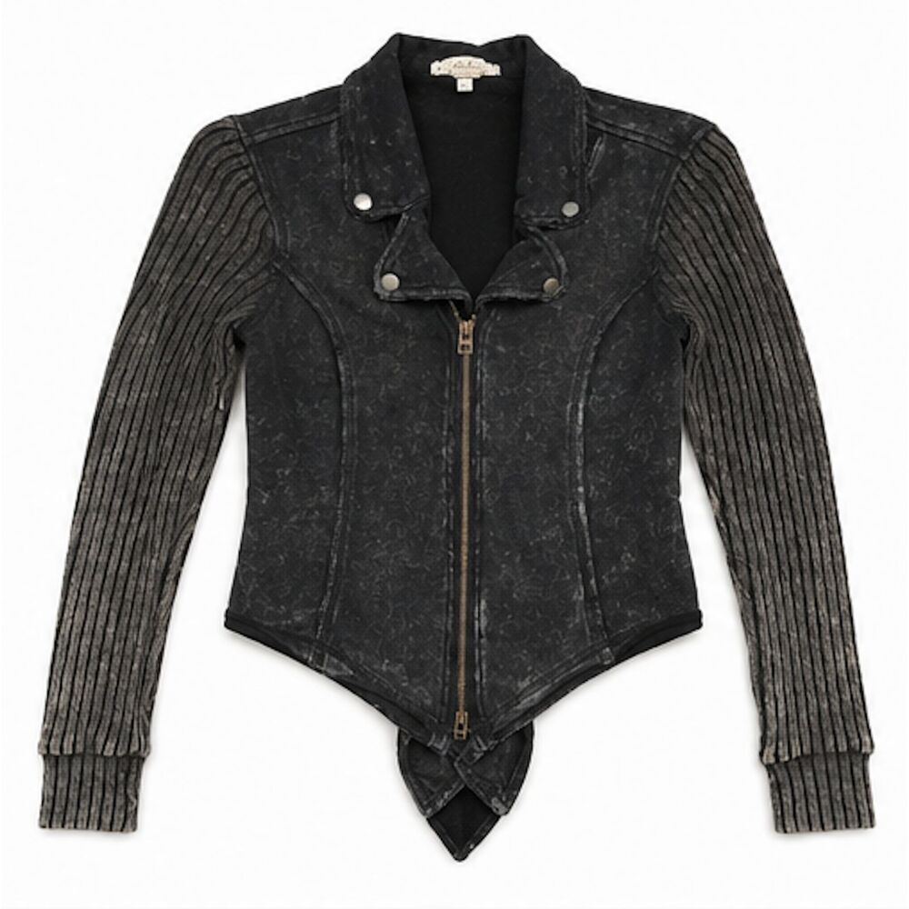 Gimmicks Mineral Wash French Terry Zip-Up Top